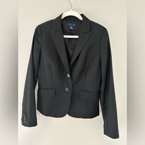 J. Crew Black Tailored Two-Button Blazer